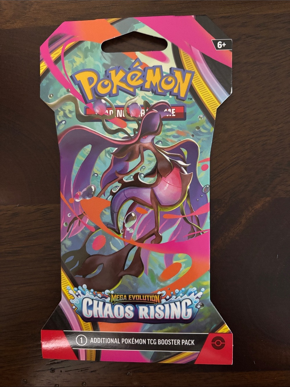 Pokemon Chaos Rising Booster Pack Sleeve - Pink, Purple, Orange, Blue, Red